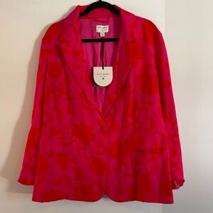 Kate Spade Vibrant Red and Pink Blazer